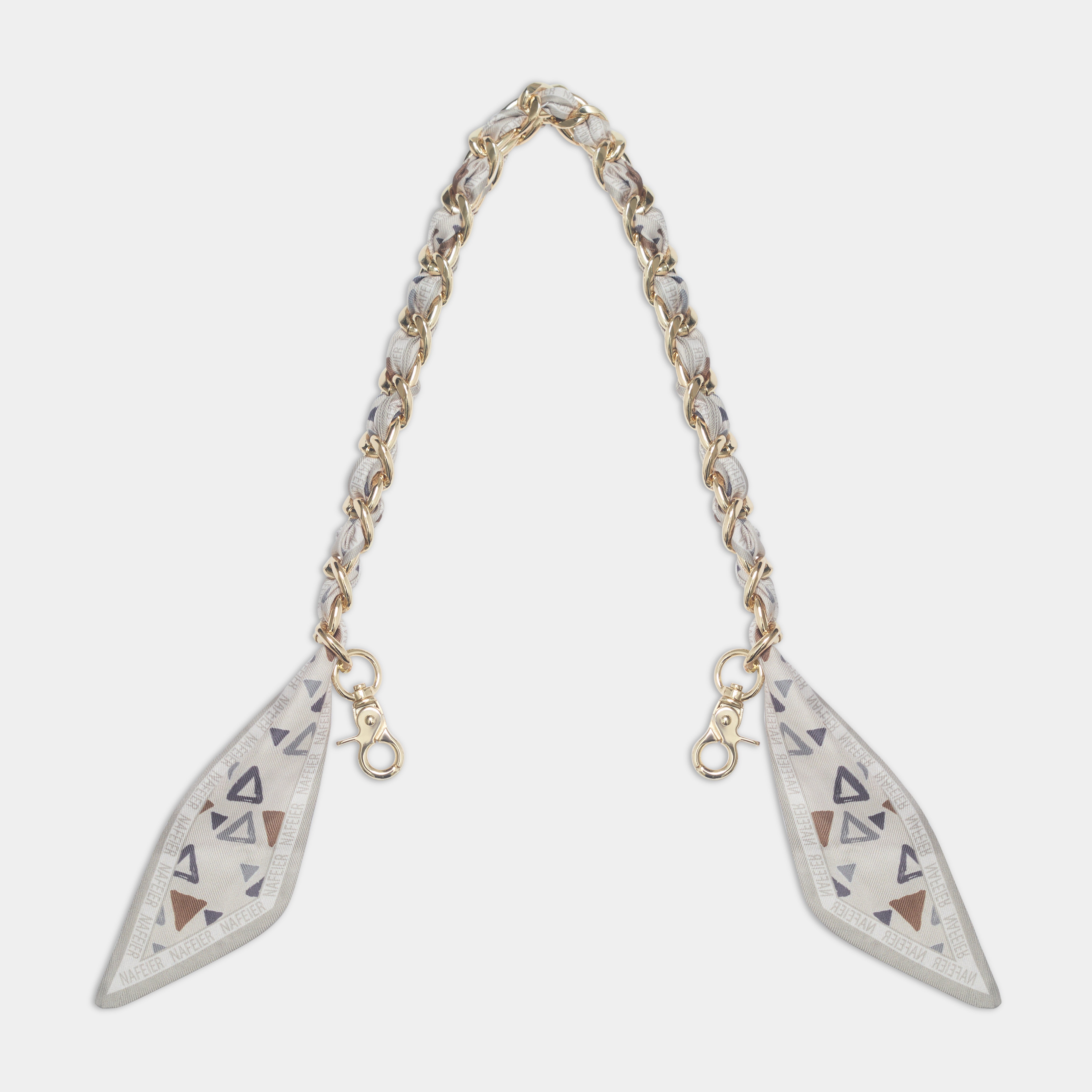 Alexis Chain & Scarf Bag Strap - Ecru multi