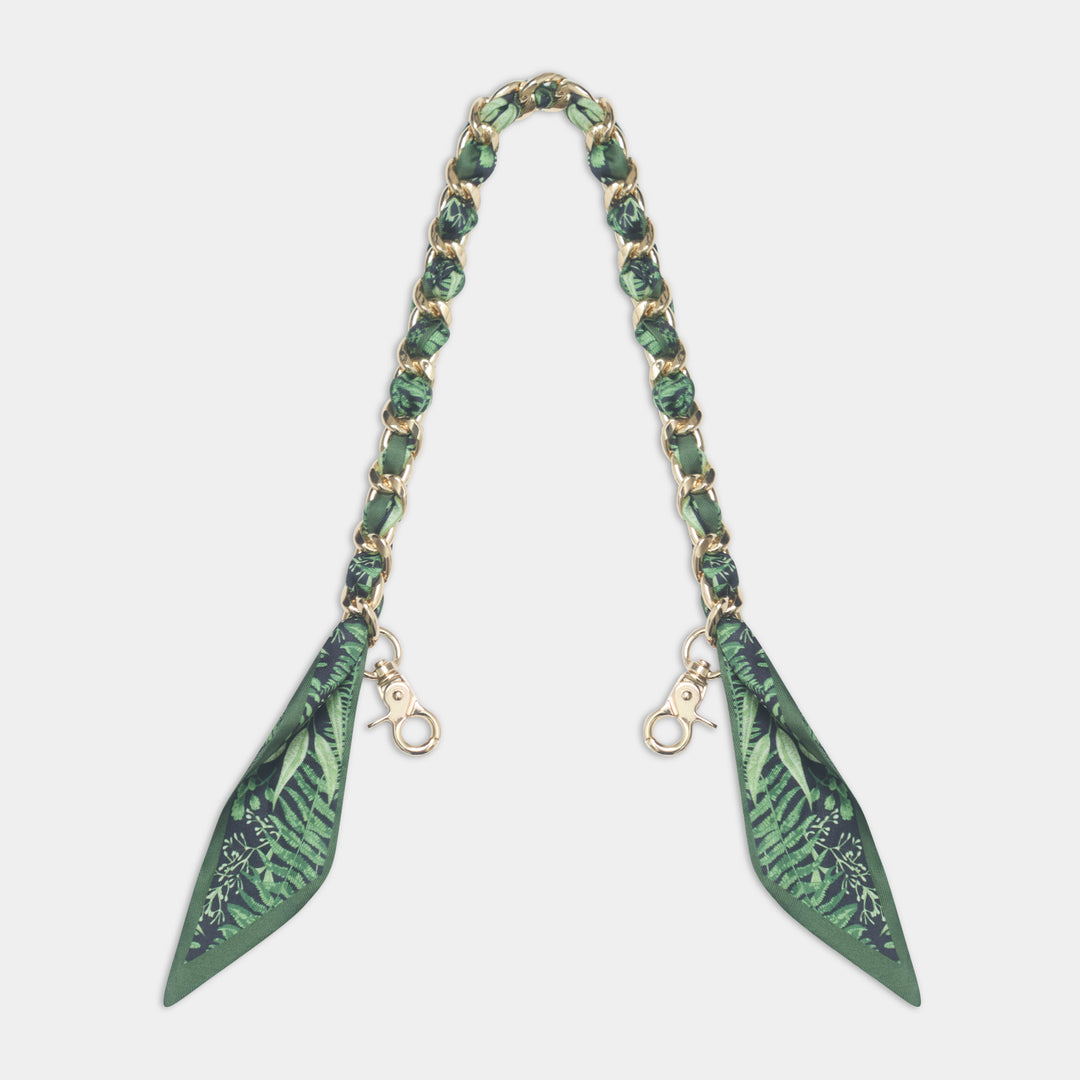 Emerson Chain & Scarf Bag Strap - Forest green