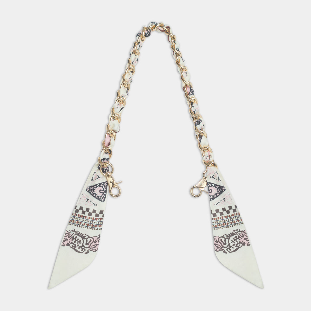 Nova Chain & Scarf Bag Strap - Ecru
