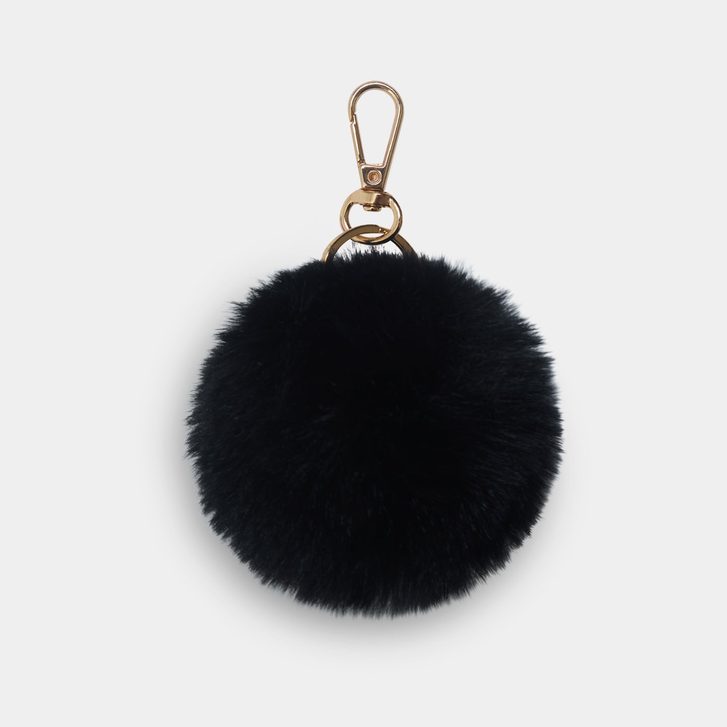 Black Pom Pom Keyring