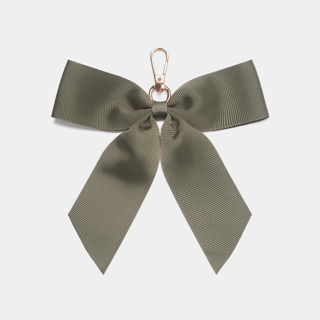 Signature Eloise Olive Green Bow Keyring