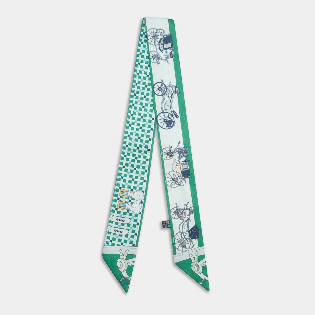 Finley Bag Scarf - Forest Green