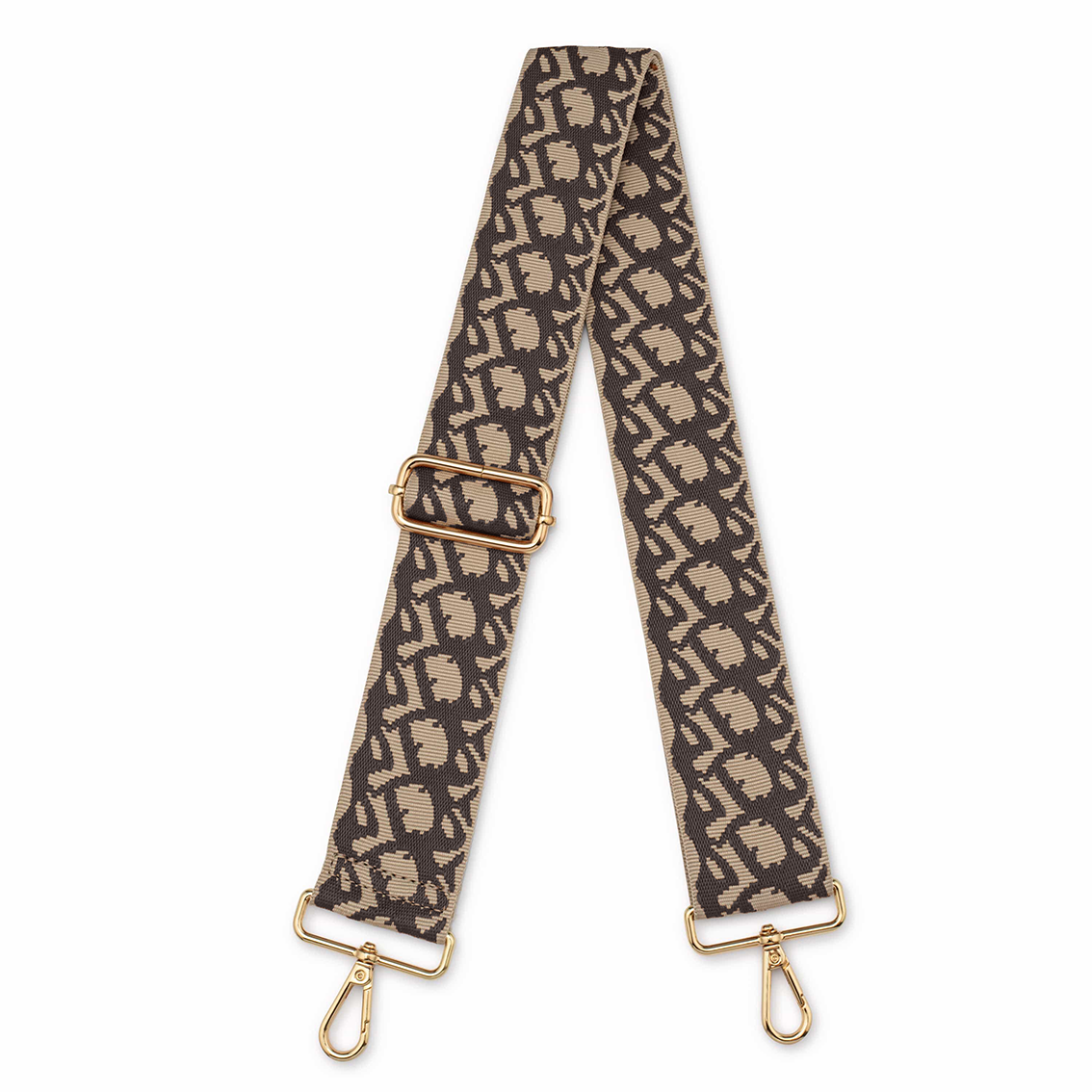 Brown Patterned Bag Strap