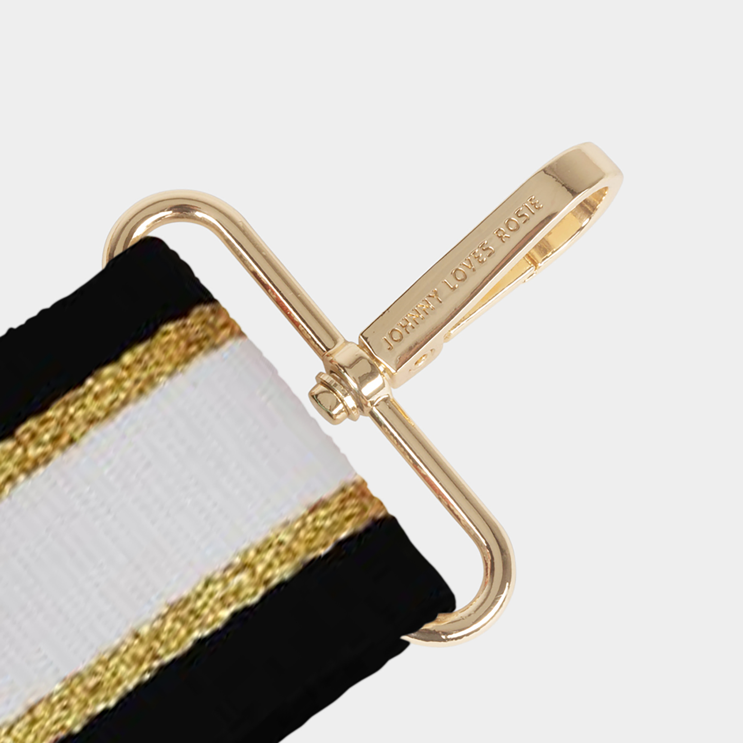 Black & Gold Stripe Bag Strap