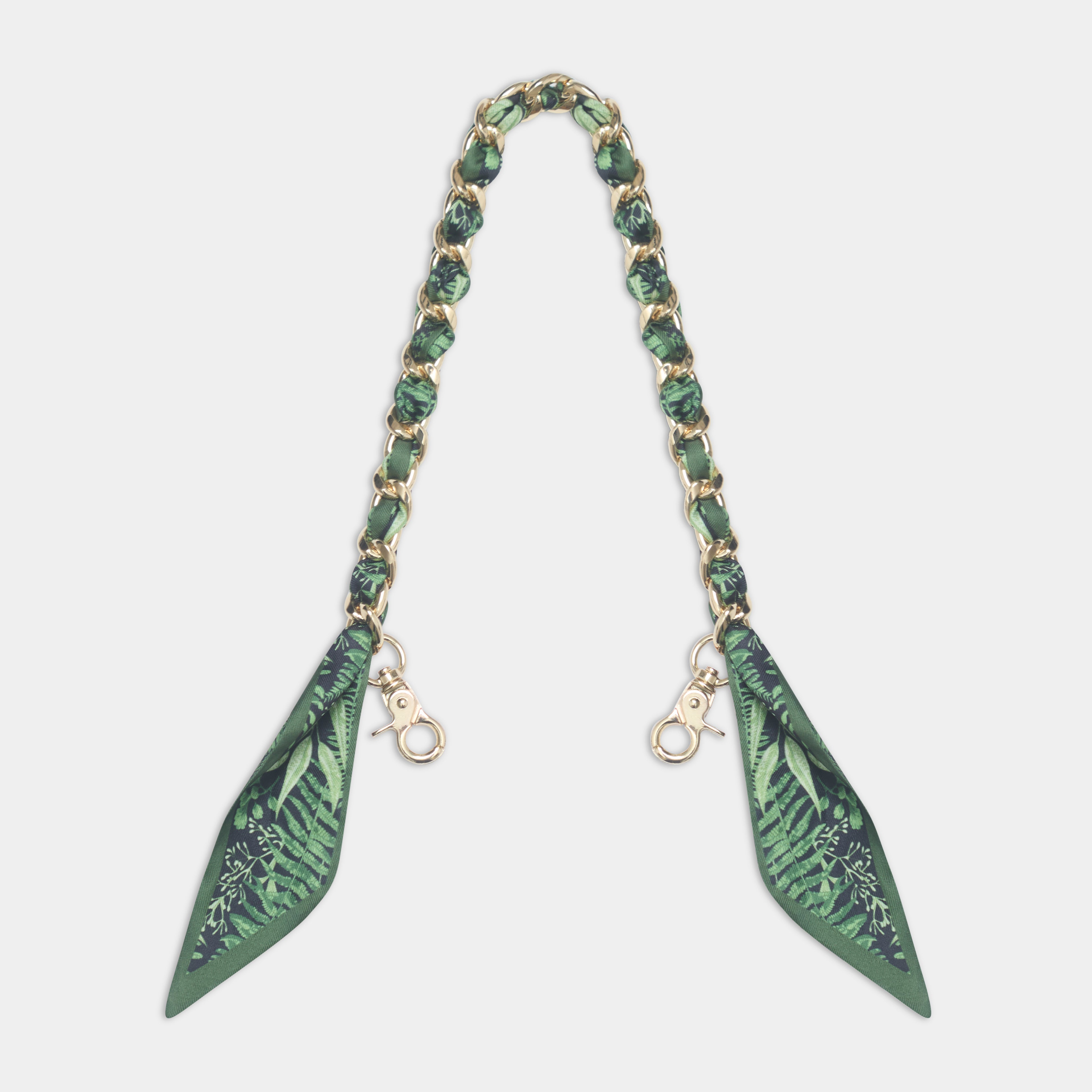 Emerson Chain & Scarf Bag Strap - Forest green