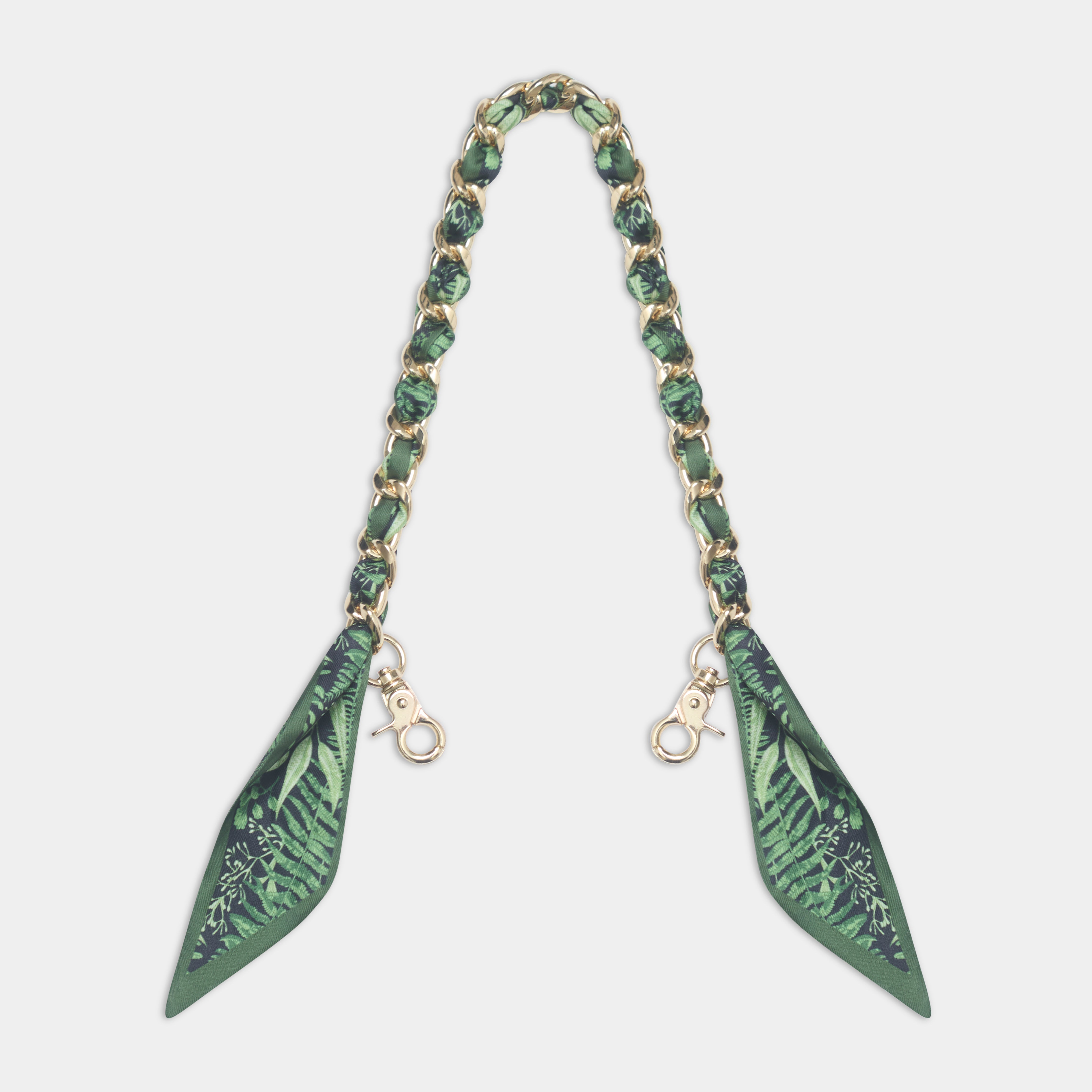 Emerson Chain & Scarf Bag Strap - Forest green