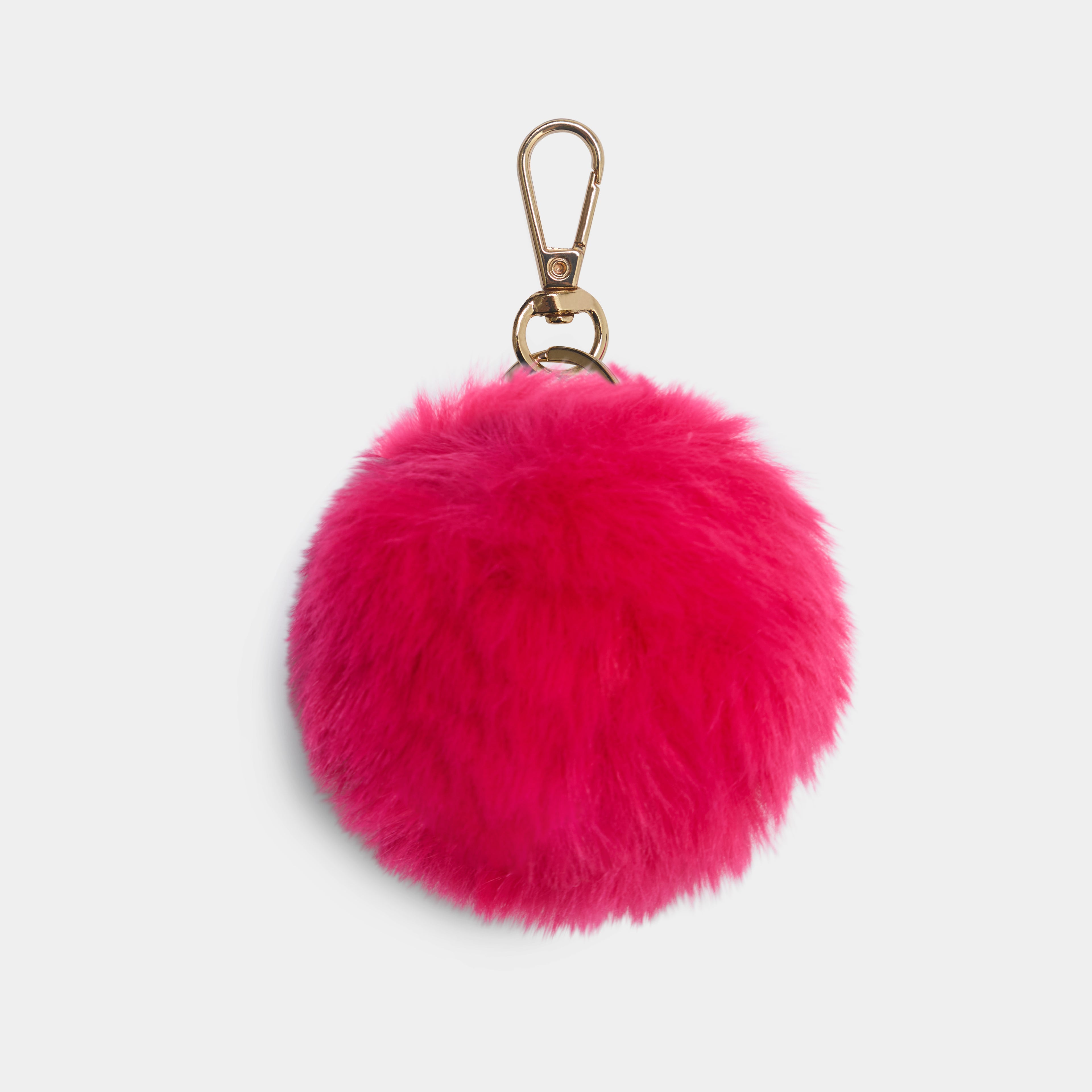 Deep Pink Pom Pom Keyring