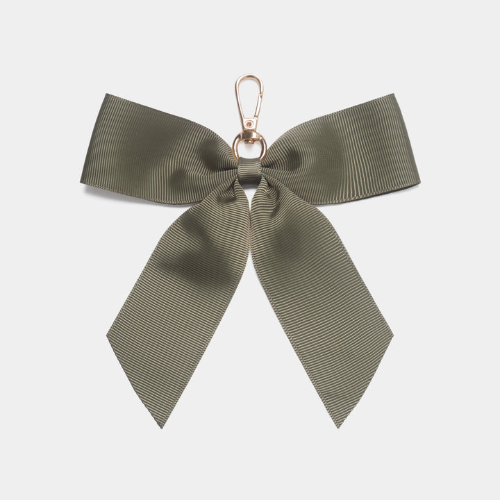 Signature Eloise Olive Green Bow Keyring