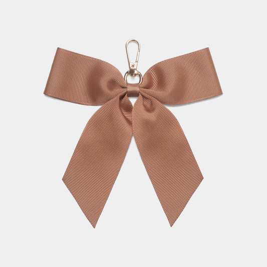 Signature Tan Bow Keyring