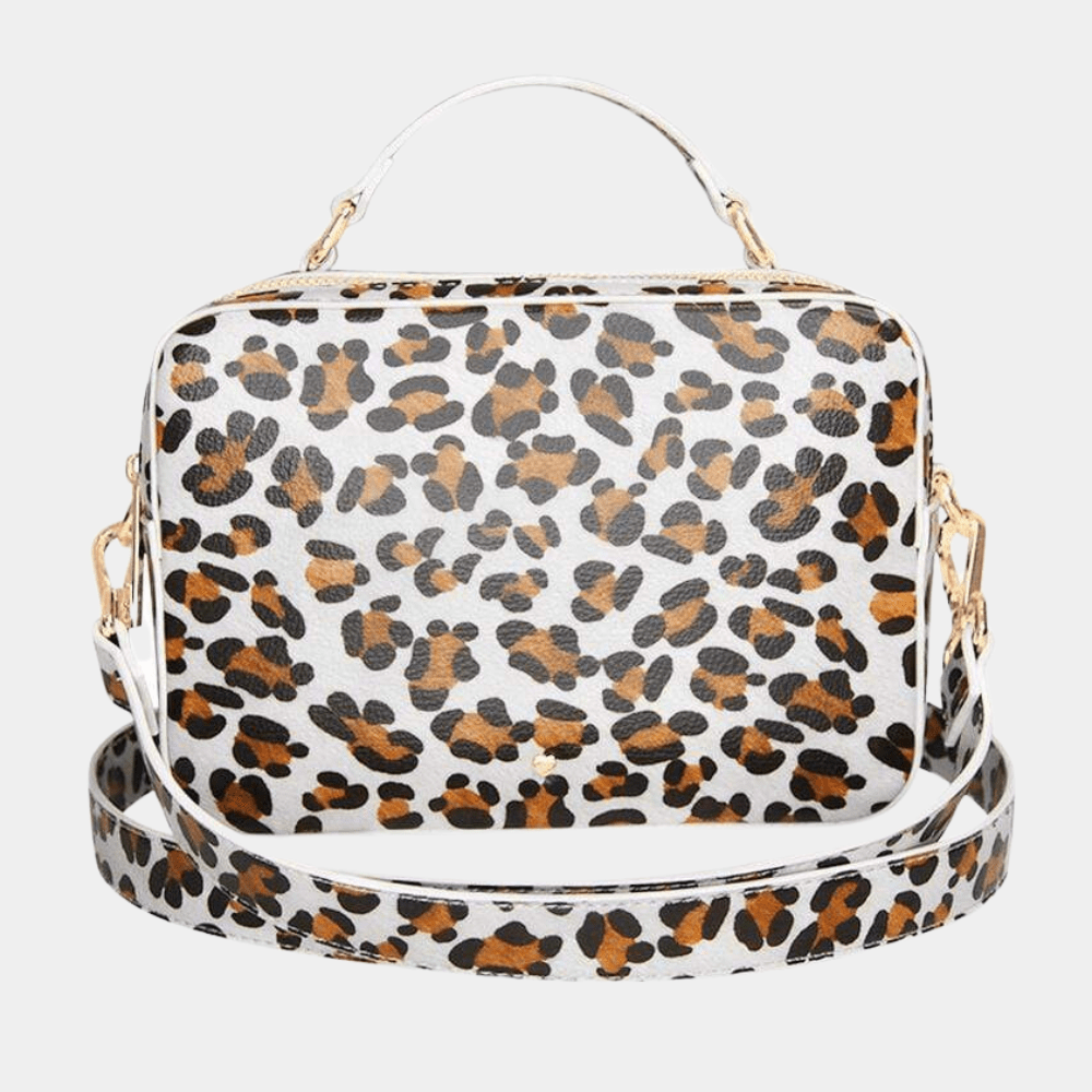 Tan leopard print Parker Top Handle Bag - Johnny Loves Rosie - JLR London