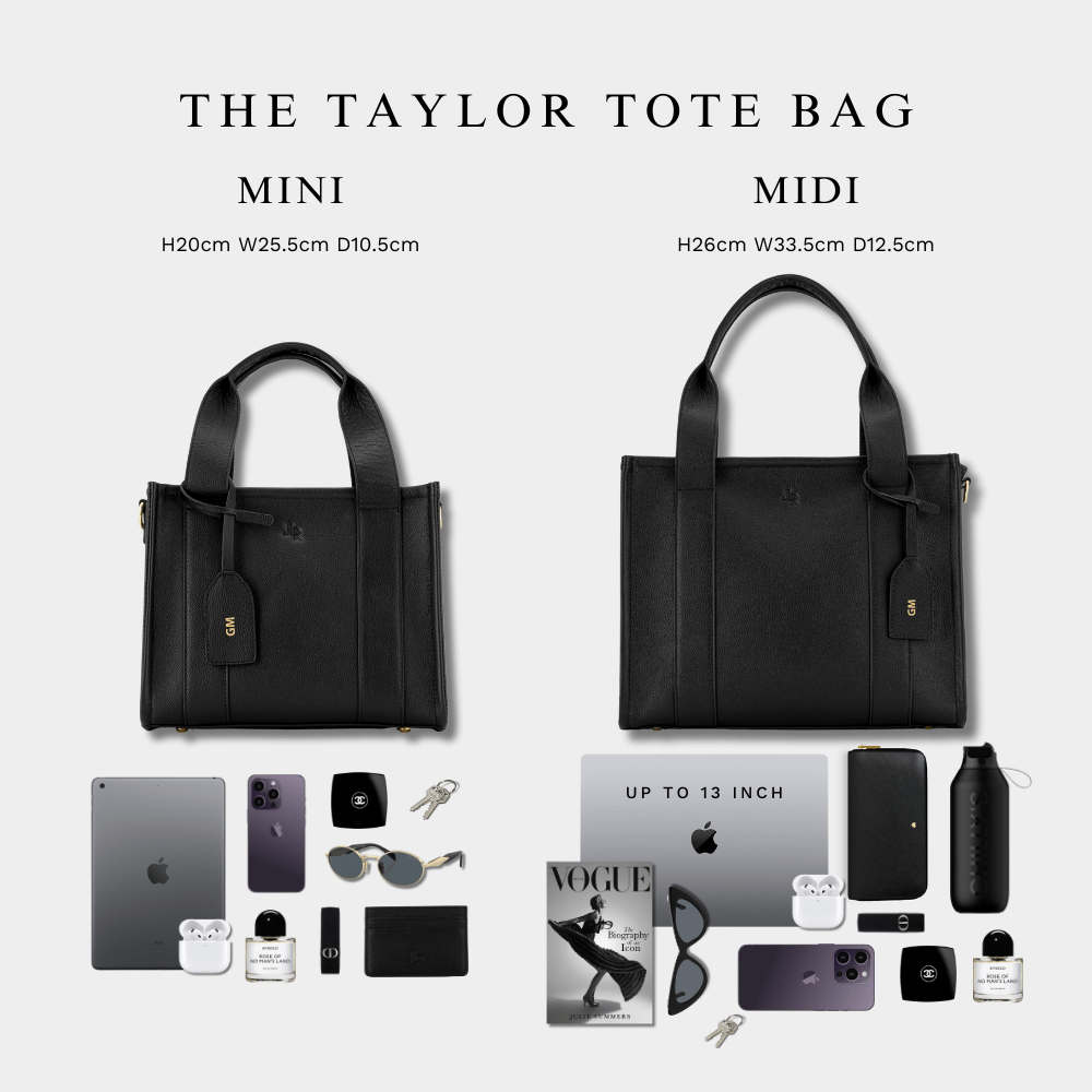 Medium Taylor Luxe leather Tote bag - Tan - JLR London