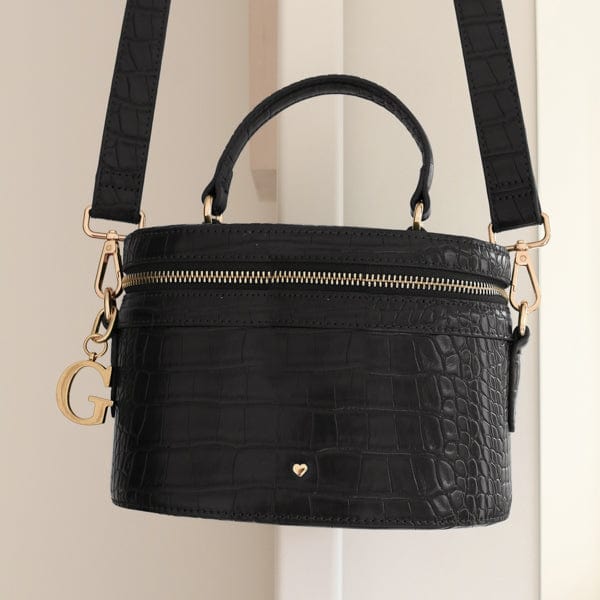 Aspen Circle bag Black Croc - Johnny Loves Rosie - JLR London