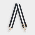 Black & White Stripe Bag Strap