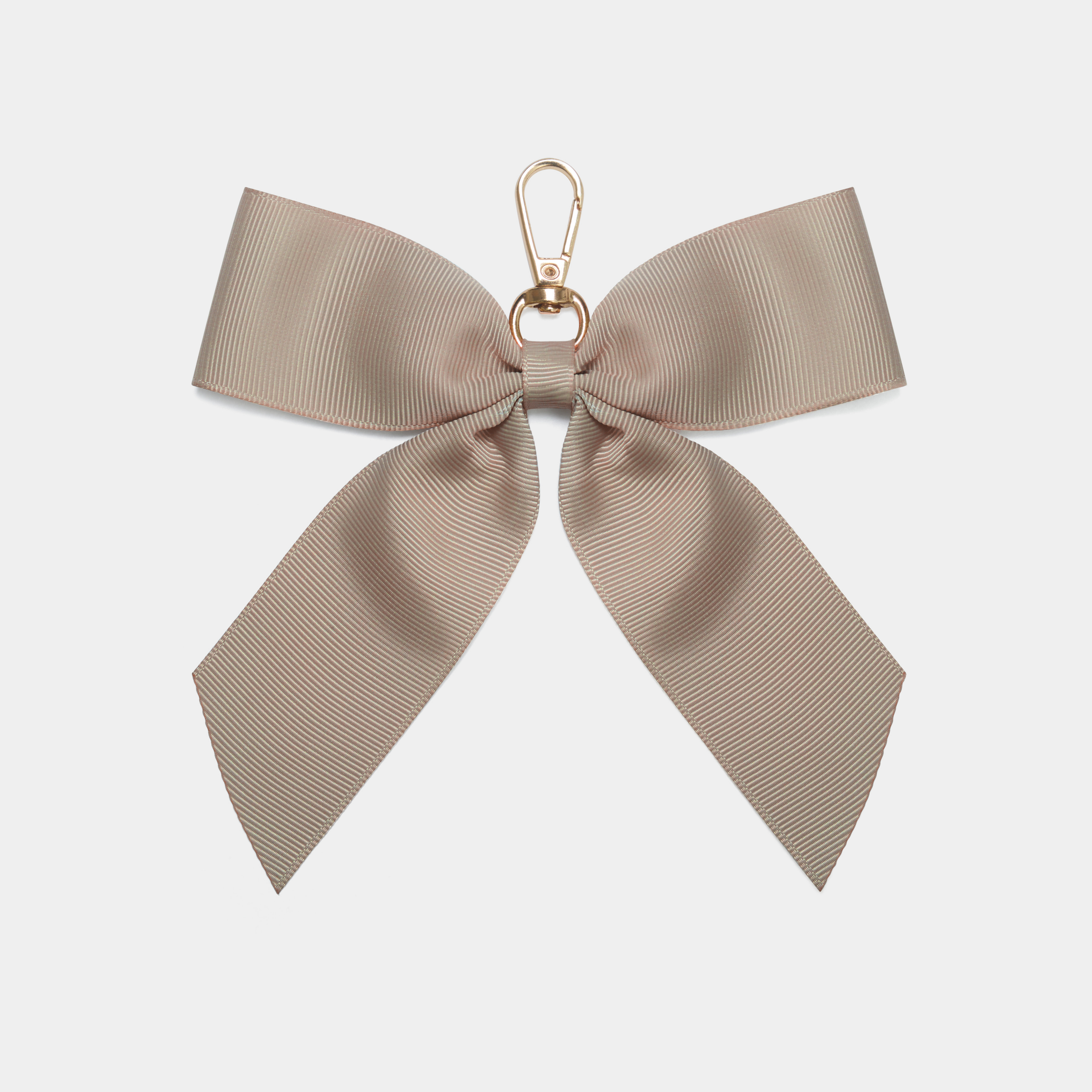 Signature Eloise Taupe Bow Keyring