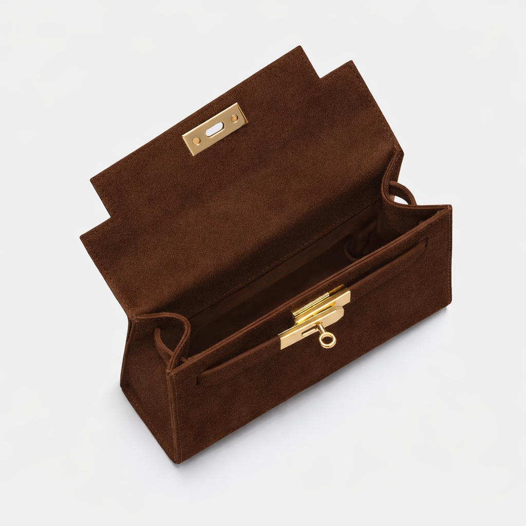Willow Crossbody Bag - Dark Brown Suede