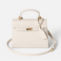 Richmond Top handle bag Ecru - JLR London