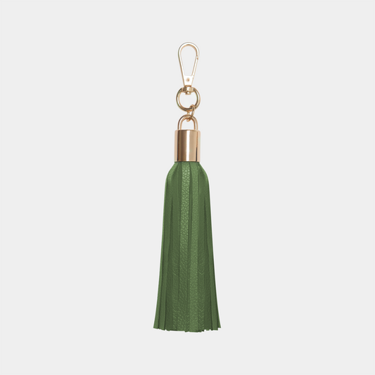 Green Tassel Keyring