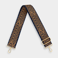 Brown & Navy Zig Zag Bag Strap