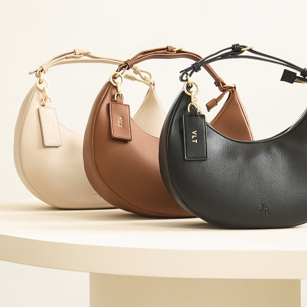 Rudy Midi Half Moon Bag - Tan - JLR London