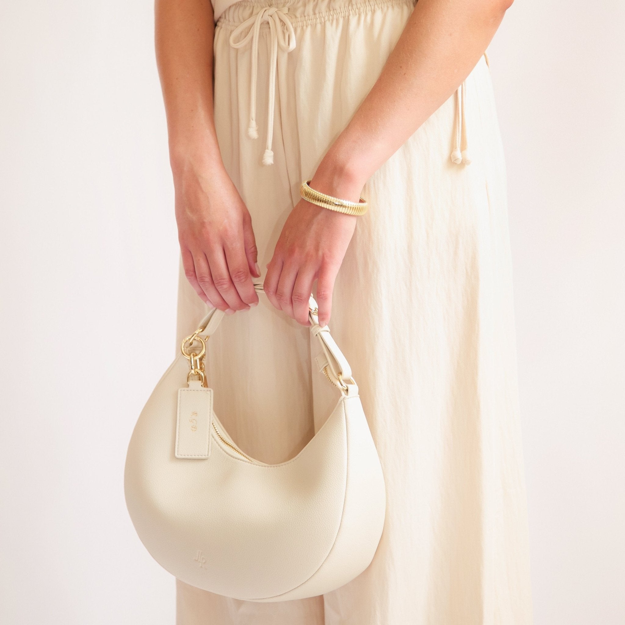 Rudy Midi Half Moon Bag - Taupe - JLR London