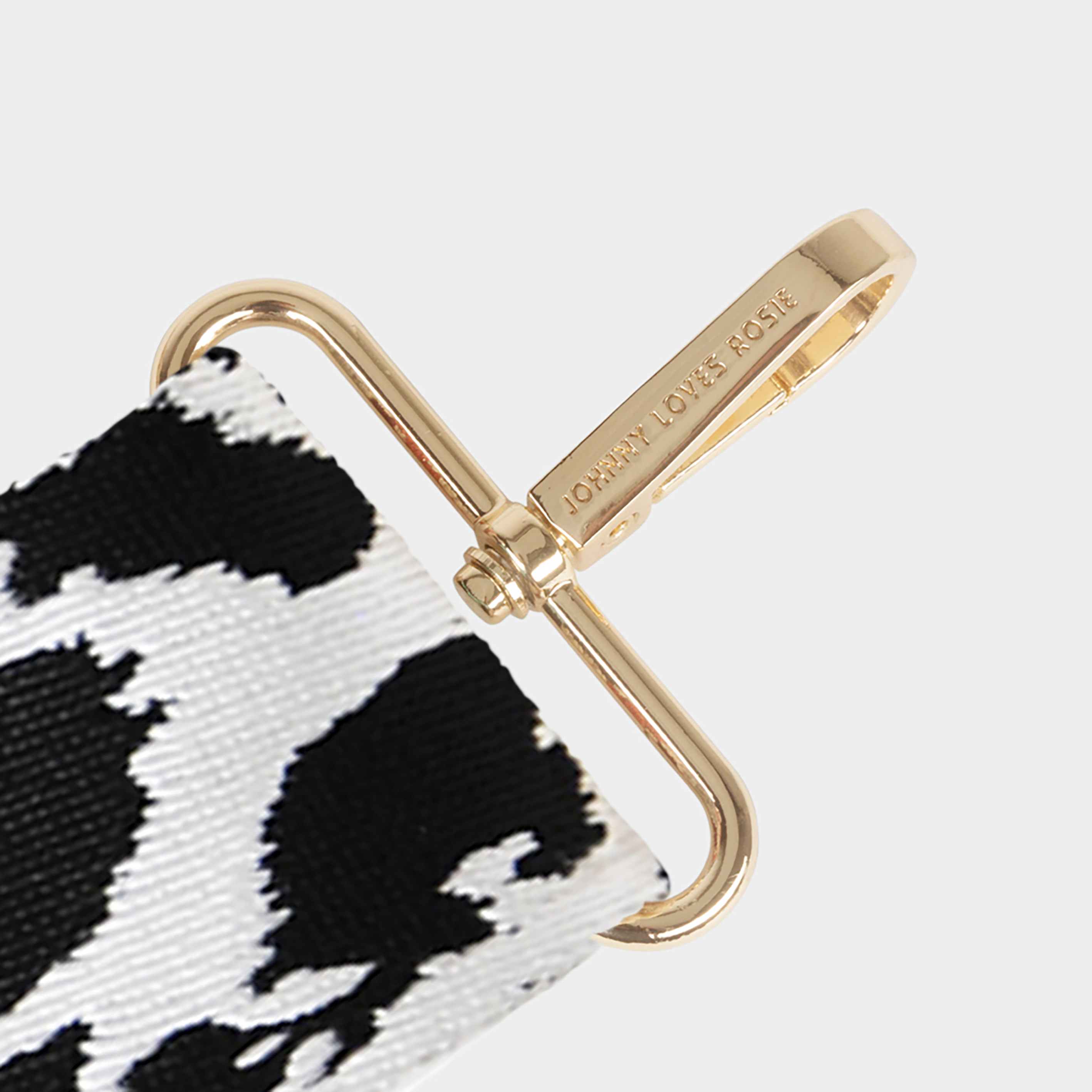 Black & White Leopard Bag Strap