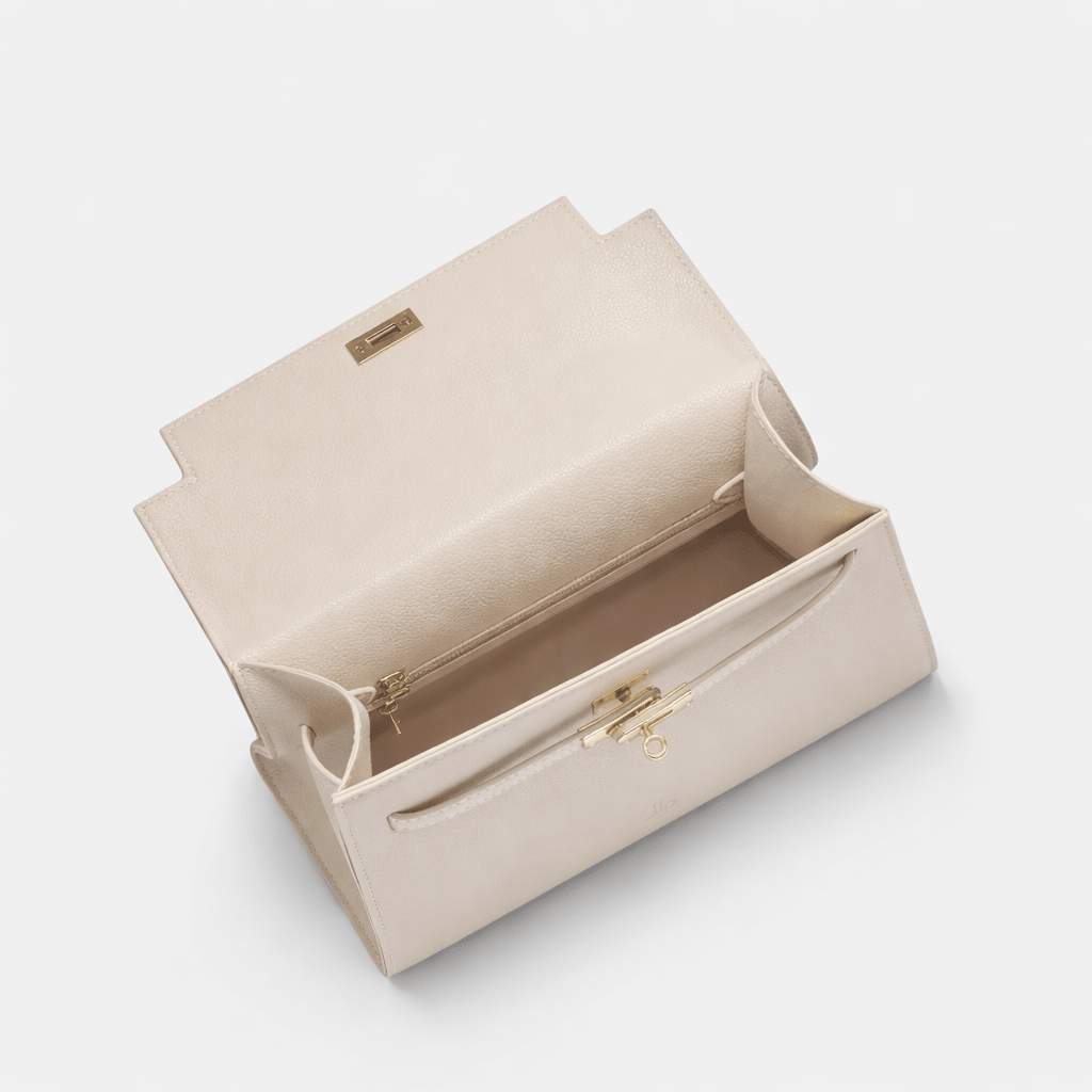 Richmond Top handle bag Ecru - JLR London