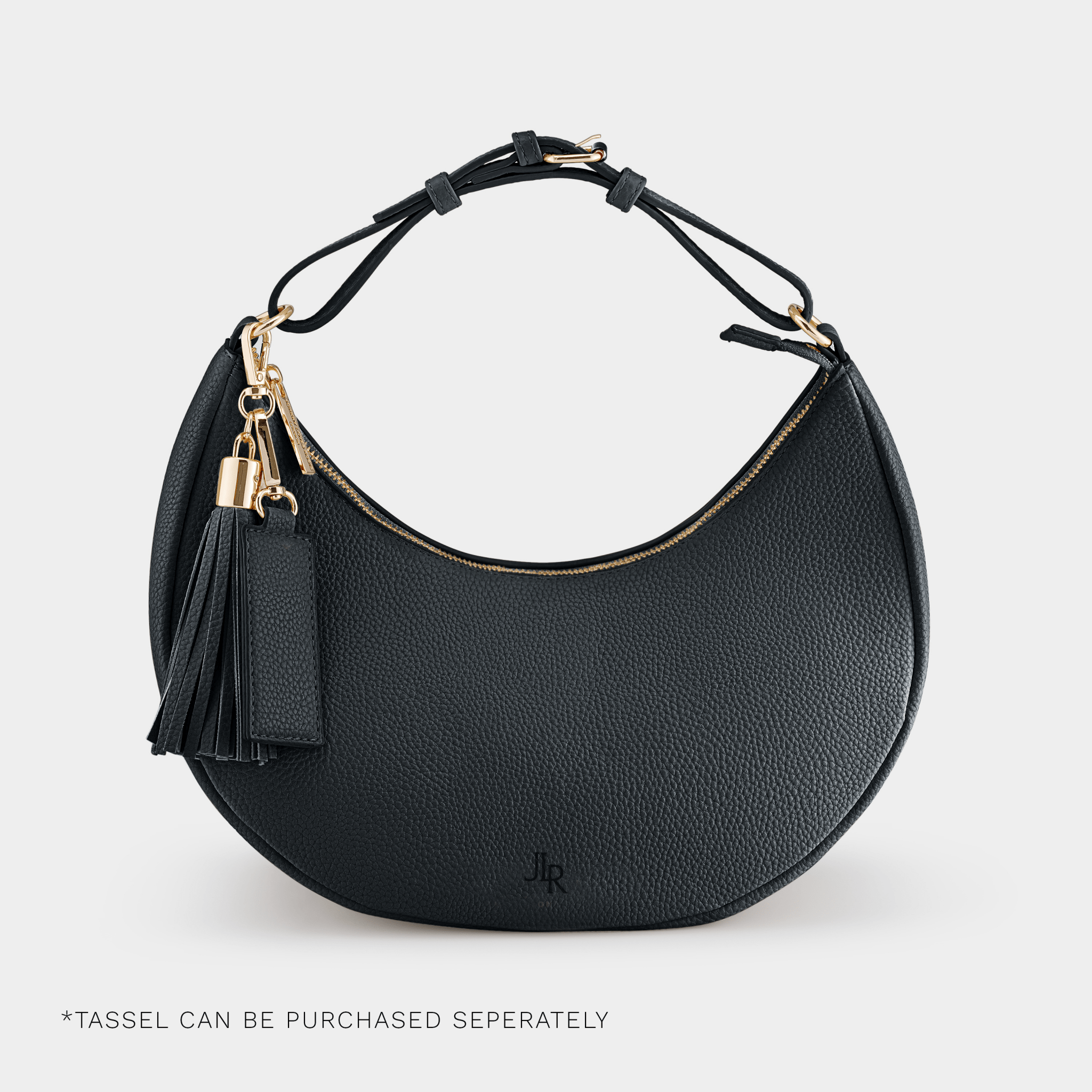Rudy Midi Half Moon Bag - Black - JLR London