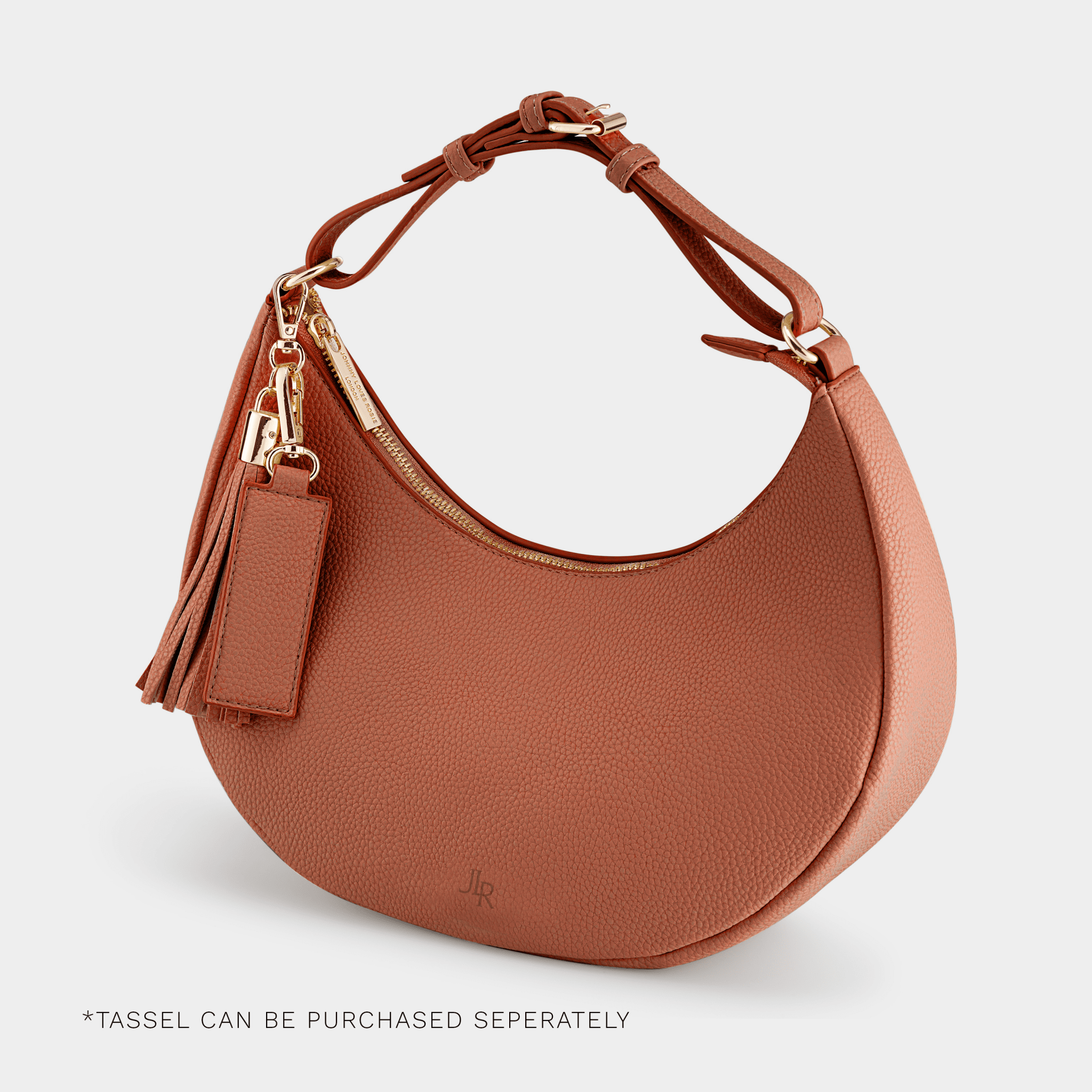 Rudy Midi Half Moon Bag - Tan - JLR London