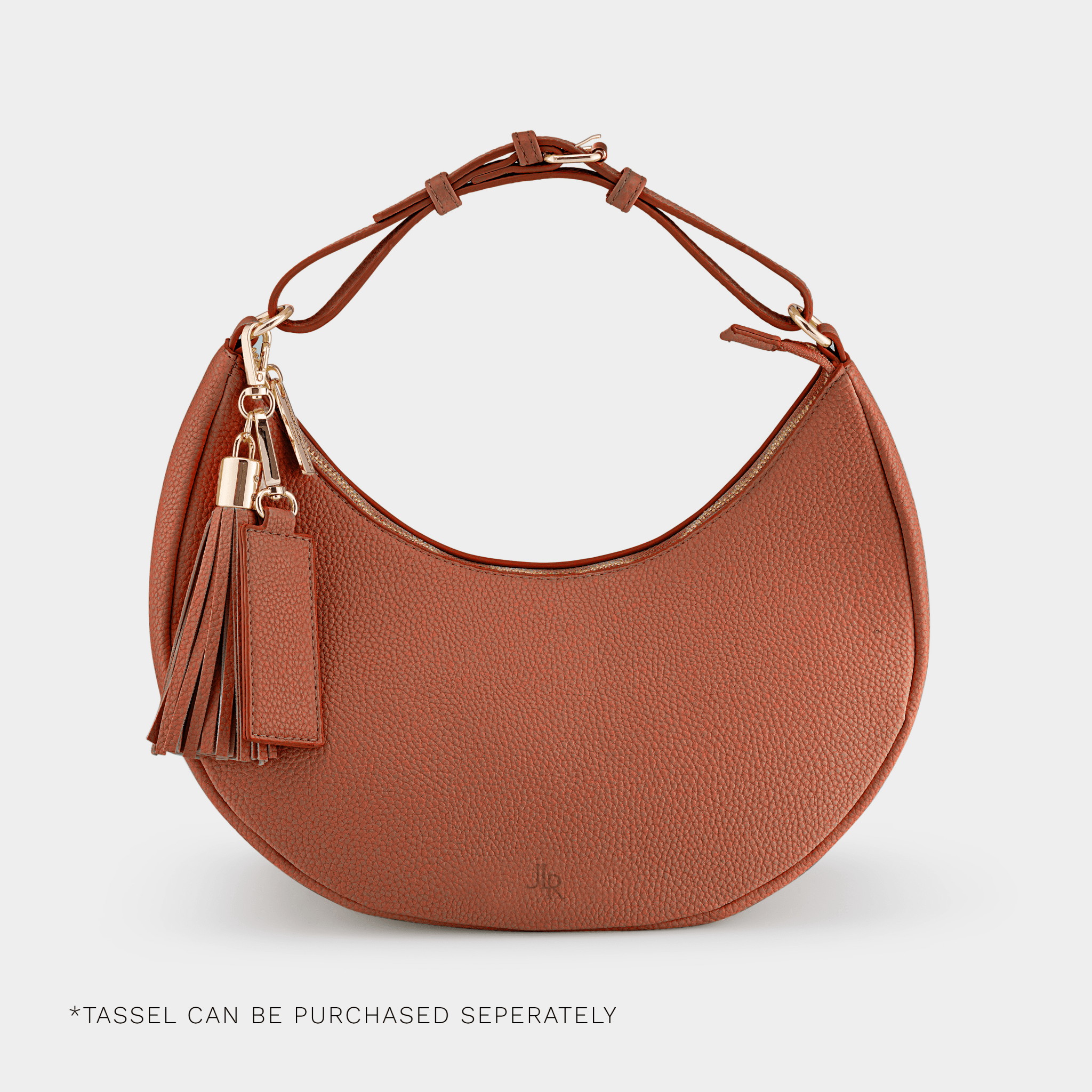 Rudy Midi Half Moon Bag - Tan - JLR London