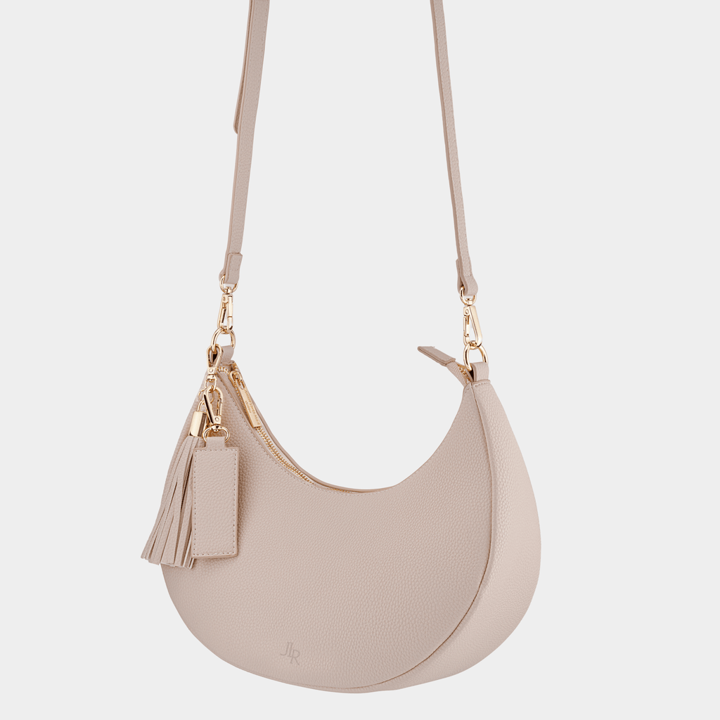 Rudy Midi Half Moon Bag - Taupe - JLR London