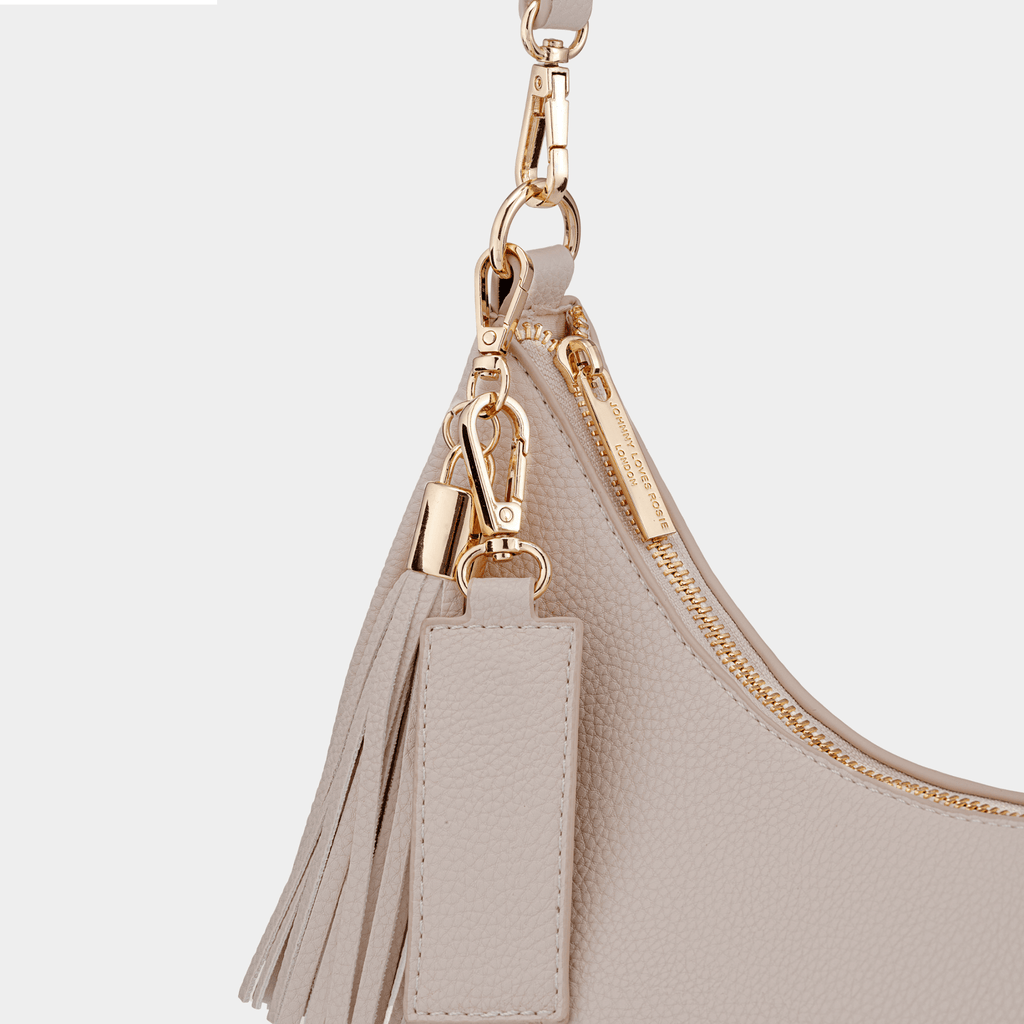 Rudy Midi Half Moon Bag - Taupe - JLR London